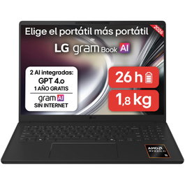 LG Portátil Gram 16UD55U-G.AX85BN Ryzen AI 7 445 32GB 512GB SSD 16 pulg.